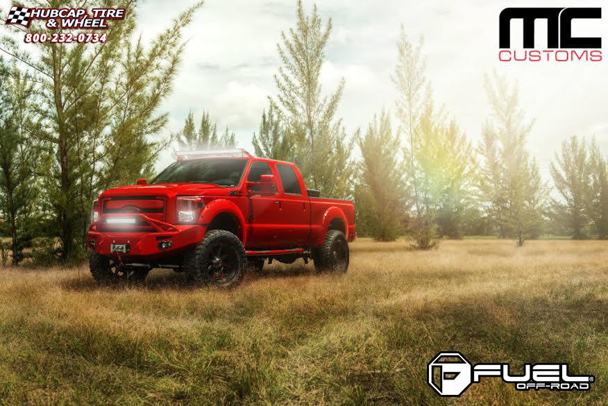 vehicle gallery/ford f 250 fuel nutz d251 0X0  Matte Black & Milled wheels and rims